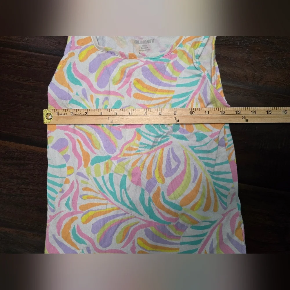 Old Navy Girls Floral Bright Tank Top Fitted XL